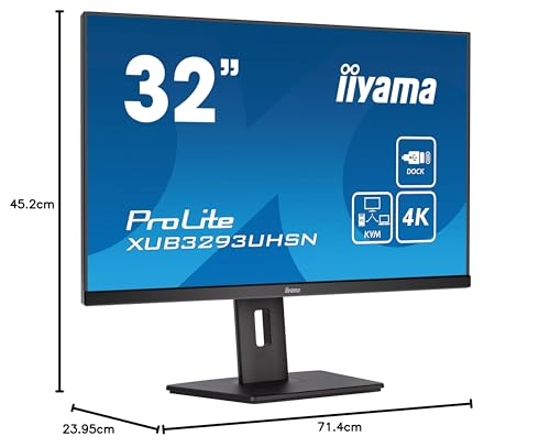 XUB3293UHSN-B5-31.5", VA, 3840X2160/60Hz, 1H1DP1Type-C, RJ45, HAS - Monitor - Immagine 7