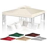 Flexzion Gazebo Cover Replacement Canopy Top 10x10 Ft (3m x 3m) - Double Tier...
