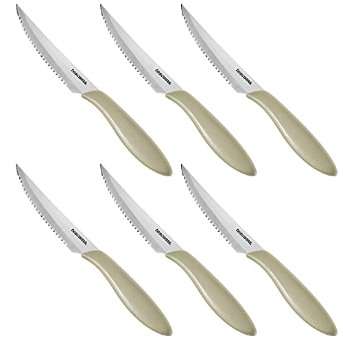 Tescoma Presto Coltello Bistecca, 6 Pezzi, Acciaio Inossidabile, Beige, 12 cm