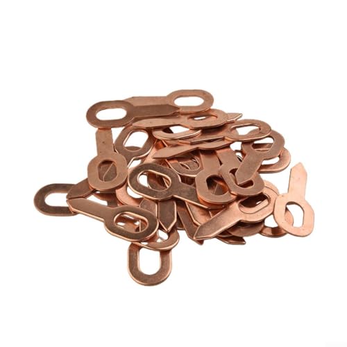 Bulevisiter Kit de extractor de abolladuras de soldadura por puntos compatible con reparación de paneles de carrocería de coche, 100 arandelas de tracción chapadas en cobre, 55 mm de longitud