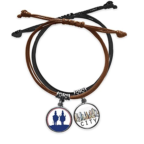 Bracelet éléphant J'aime la Thaïlande un symbole de liberté en cuir et corde