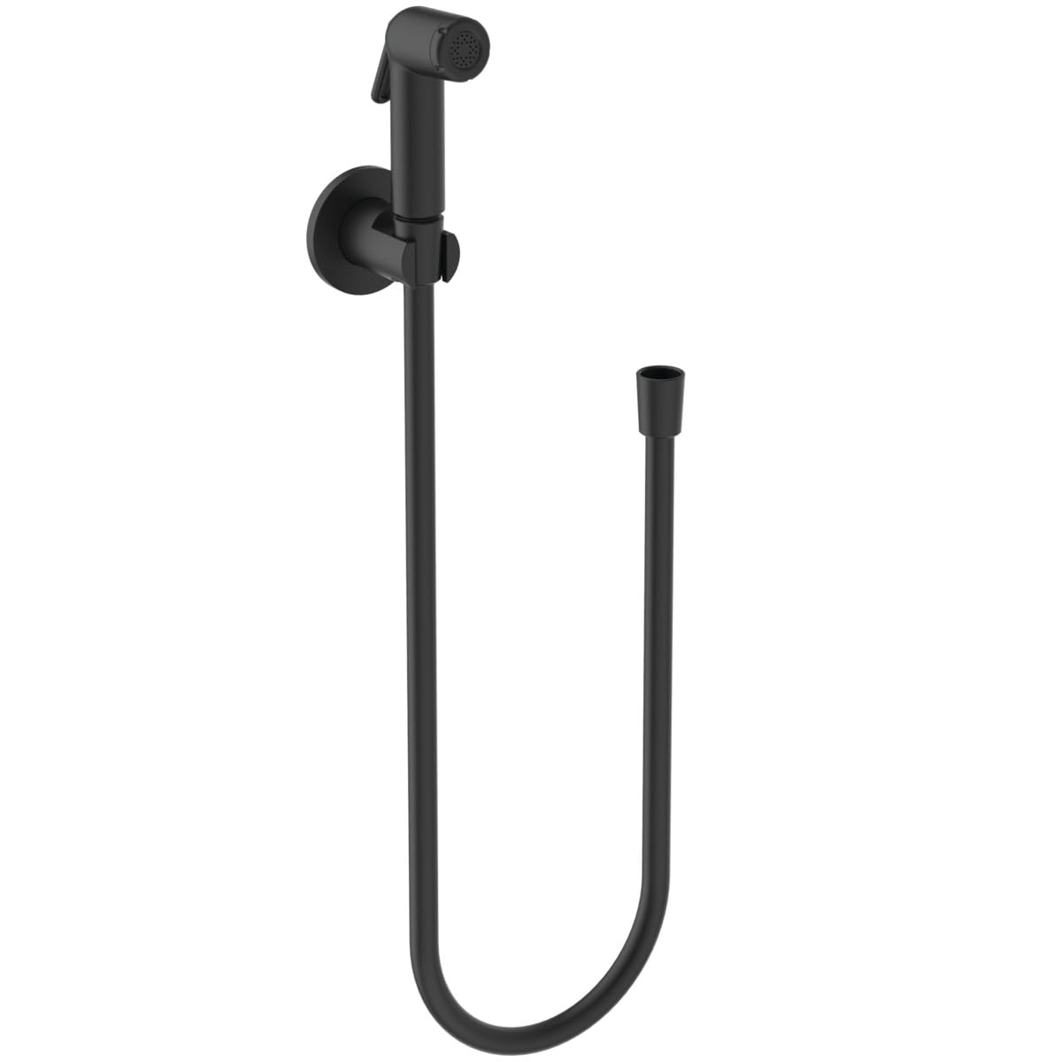 Ideal Standard - Idealspray, hidroescobilla con soporte de pared fijo, caudal de 7,2 l/min, negro seda