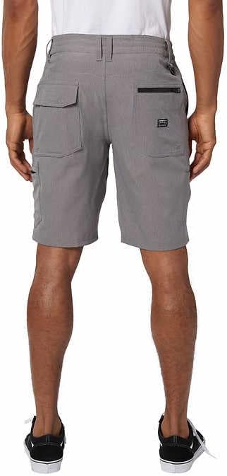 Mens Curl Hybrid Shorts, Charcoal Gray, 38
