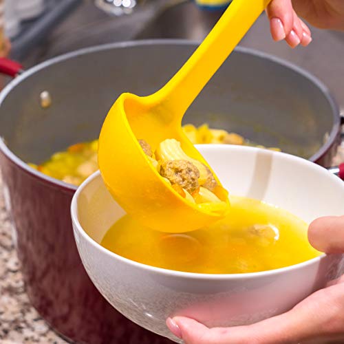 Culinary Couture Yellow Silicone Cooking Utensils Set Of 6, Non-Stick Heat-Resistant Silicone Kitchen Utensils Set With Steel Inner Core, Includes A Bonus Recipe E-Book #TOP5
