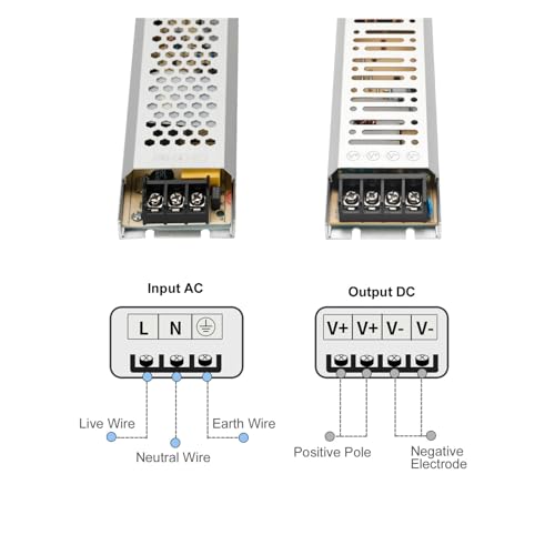 Transformador DC12V 300W para solucionar problemas de espacio en luces LED 4
