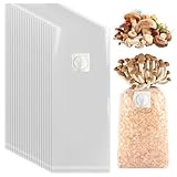 DGN 20 Pièces Sacs de Culture de Champignons, 32x50 cm Sac de Culture de Champignons avec Filtre de 0,2 Microns, Sacs de Culture Mushroom Spawn pour Champignons et Champignons du Bambou Ganoderma