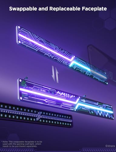 Image of Govee Gaming Wall Light Swappable Faceplates with Line Pattern, Includes 3 Swappable Faceplates and 1 Screwdriver