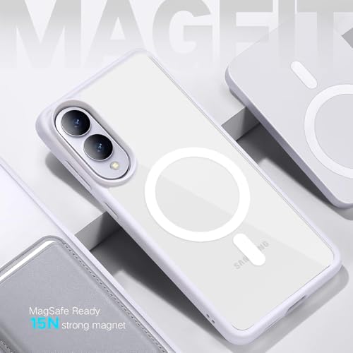 Image of DIZORO Compatible with Samsung S25 Edge 5g Case, Wireless Charging, Non Yellow Military-Grade Drop Protection & Hard PC Back Cover Slim Transparent Anti-Scratch Shockproof Phone Case (White)