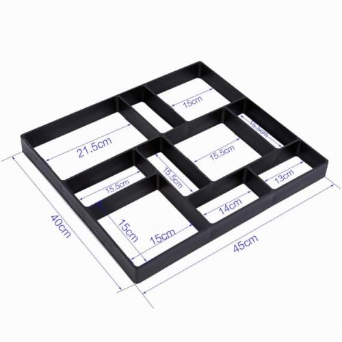 Miniatura 3 de Estink Molde Para Cemento, Molde Para Hormig N, Molde Para Hacer Pavimentos Caminos Suelos De Jard N, Patio, Balc N, Terraza, De Pl Resistente, 45x40x4cm