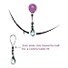 Multi Body Clip Stainless Sexy Czech Glass Drops Neon Purple