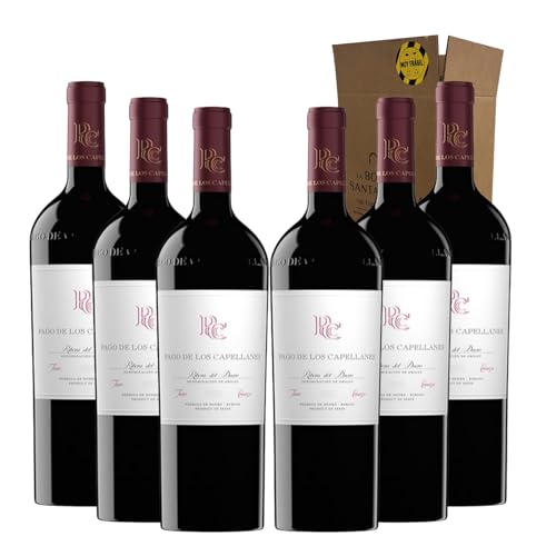 Pago de los Capellanes Crianza - Ideal para Maridar con Carne y Comida Mediterránea - Pack 6 Botellas 75cl
