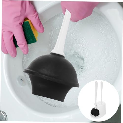 Brosse pour toilettes avec ventouse et support blanc en ABS Zerodeko - 7