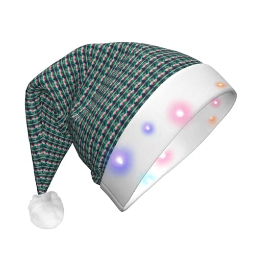 Bkdogkt Sombrero de Navidad con luces para hombre y mujer, diseño de dos flamencos, para Halloween, Navidad, suministros para fiestas