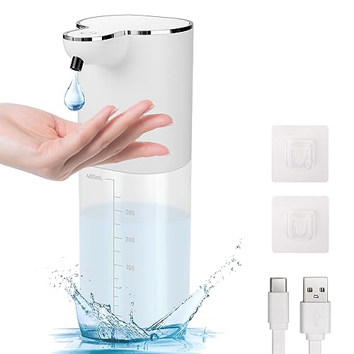 Dispenser Sapone Automatico Con Sensore - 400ml, Ricaricabile USB, 4 Livelli, Impermeabile IPX5, Per Bagno Cucina - Foto 4