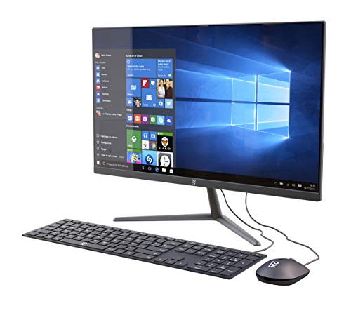 Primux Iox All-in-One, Computador com ecrã de 23,8 polegadas, Full HD, Intel Celeron J4005 2,7 Ghz, 4 GB DDR4 SDRAM, 64 GB, HDMI, USB 3.0 e 2.0, inclui teclado e rato, preto