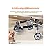 Dog Wheelchair Paralyzed Doggy Wheelchair for Back Legs, 2 Wheels Rehabilitation Cart for Small/Large/Medium Dogs, Aluminum Rear Mobility Support Trolley(Large)