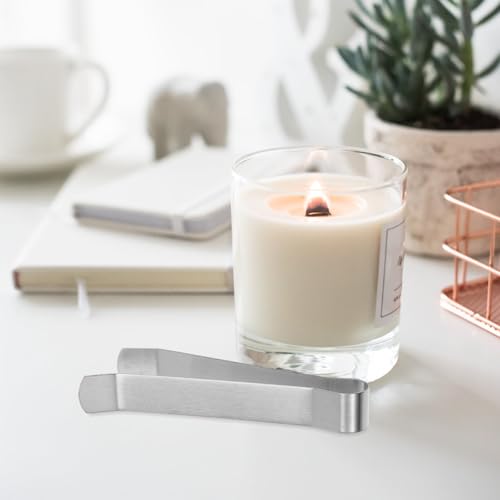 CIMAXIC 4 Stück Kerzenlöscher Edelstahl Dochtklemme Metallclip Für Sicheres Löschen Von Kerzen Kompaktes Praktisches Kerzenzubehör Für Haushalt Küche