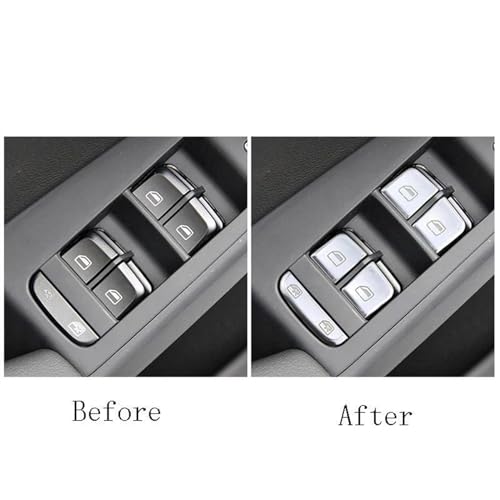 Autocollants de boutons pour Q3 8u 2013-2018 rénovation facile et anti-rayure de la console - 2
