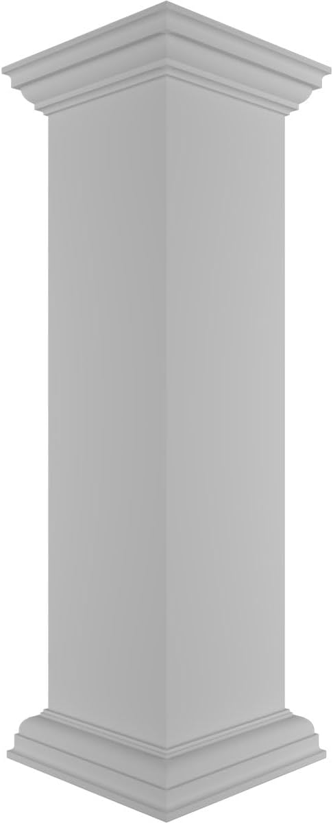 Ekena Millwork NWL10X40PLP0B0 Newel Posts, White