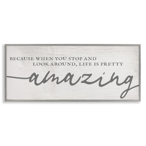 Inspirational Typography with Floral, 10 x 24 Inch Framed Giclée Print