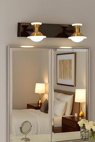Image of FILLISKA 3 in 1 Double Wall spot /Picture /Display /Mirror Light with Adjustable Head and Colour Changing Function (BlackGold-6513)(1 Year Warranty)