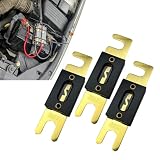 yorpyep 3 PCS 300A Fuse, Fork Bolt ANL Fuse for Car Audio and Video Systems, Gold Plated Fuses Set, for Most Cars Trucks (Multicolored)