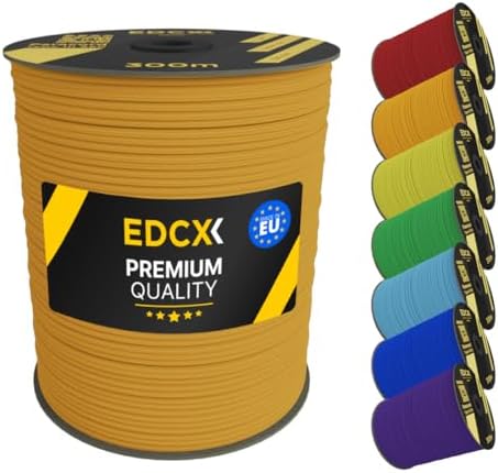 EDCX 4mm Nylon Paracord 550 30m (100 feet) - Type III, 100% Nylon Rope, 7 Strand Rope, 4mm Nylon Rope in Solid Colors (Red, 30 m)