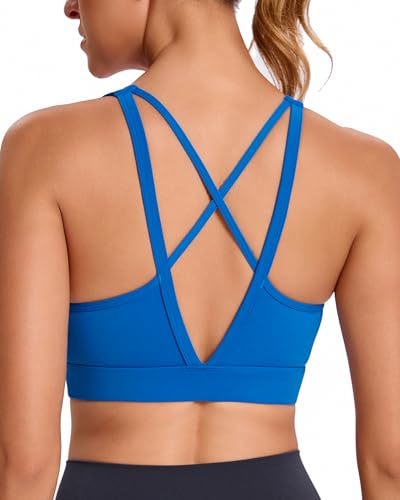 Image of RUNNING GIRL High Impact Sports Bras for Women, High Support Running Sports Bra Moulded Cup Strappy Sports Bras