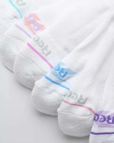 Image of Reebok Womens No Show Socks - 12 Pack Low Cut Ankle Socks for Women - Womens Cushioned Athletic Sock (Sizes 4-10), Size 4-10, Pure White Multi