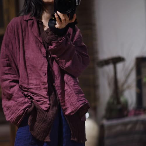 Womens Lightweight 100% Linen Cropped Blazer Long Sleeve Button Casual Summer Fall Short Blazer Jacket Coat3