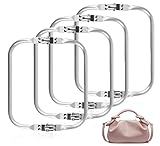 4 Stück U-Form Häkelnadeltaschen Rahmen, 20 x 9,2 cm Aluminium Kuss Verschluss, Kussverschluss Taschenrahmen für DIY Handtaschen und Geldbörsen, Robust und Elegantes Design, für Kreative Projekte (4)