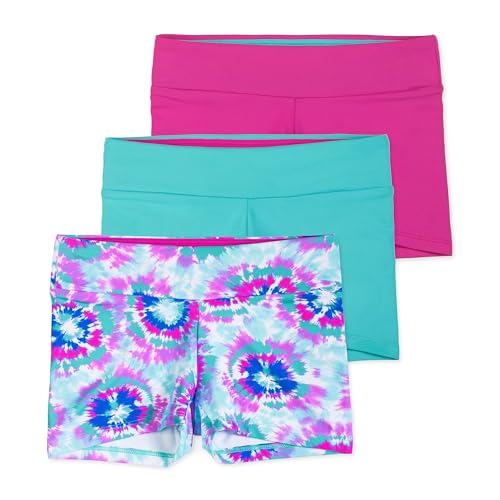 Layla girls dance shorts (3-pack) - soft stretch athletic shorts