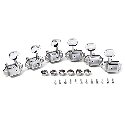 Sosoport Lr Wooden Banjo Machine Heads Tuning Keys Durable Semiclosed Guitar Tuners for Acoustic Folk Guitar Heavy Duty Design for Practice and Performances