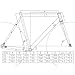 HIMALO 700C Fixed Gear Bike Frameset 50/52/54CM Track Bike Frame Aluminum Alloy C Brake Racing Frame Quick Release 100/120mm QR(Black,54cm)