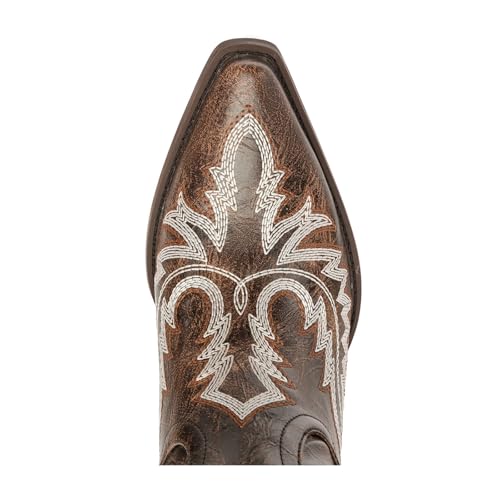 Image of Cowboy Boots for Women - Embroidered Western Cowgirl Boots with Fashion Snip Toe, 1.75-Inch Low Block Heel and All-Day Comfort Fit