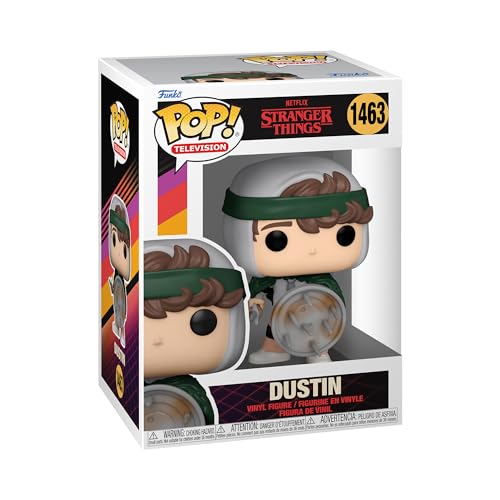 Funko Pop! TV: Stranger Things - Hunter Dustin Henderson with Shield​​ - Aka Desdentado - Figura de Vinilo Coleccionable - Idea de Regalo- Mercancia Oficial - Juguetes para Niños y Adultos