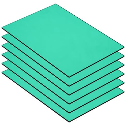 Image of MECCANIXITY 6 Pcs PMMA Acrylic Sheets Colored Transparent 7 x 5Inch Cyan Acrylic Sheets for DIY Projects, Art, Crafting, Laser Cutting & Engraving