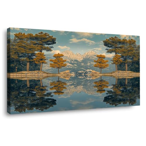 Toile Nature Paysage pour illuminer un salon sombre et moderne