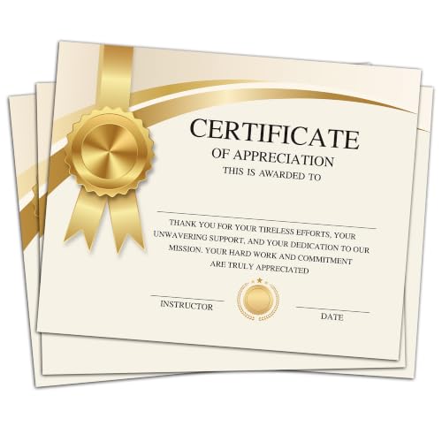 Image of Certificate of Appreciation -25pcs, Certificates of Recognition-A31