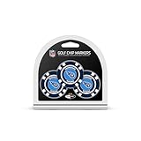 Team Golf NFL Tennessee Titans 3 Pack Golf Chip Ball Markers, Poker Chip Size with Pop Out Smaller Double-Sided Enamel Markers