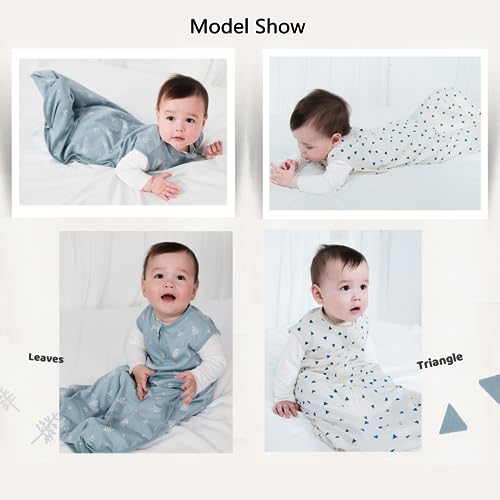 Image of insular Wearable Blanket 2 Pack Cotton Baby Sleep Sack with 2-Way Zipper for Boys Girls Unisex