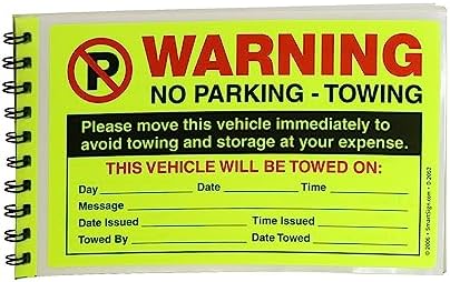 Amazon.com: SmartSign 50-Pack Write-On Final Warning Parking Violation ...