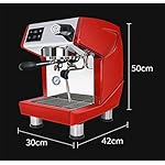 QJRGUY with Grinder Single Small Shop Semi-Automatic Espresso Machine (Color : Black) (Red) - Image 2