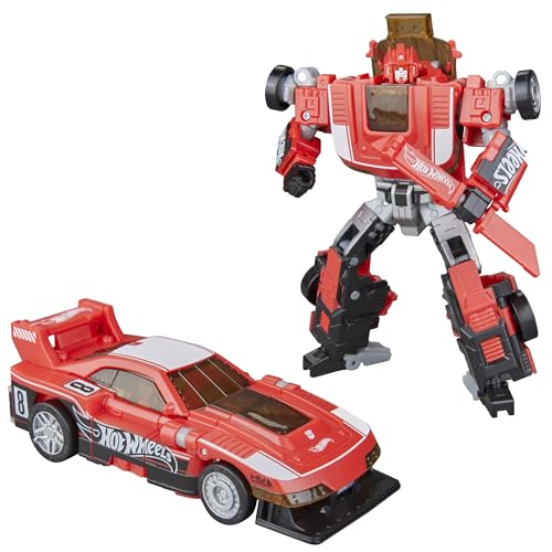 Transformers Collaborative, Hot Wheels, GT-Scorcher, Figura Robot Deluxe Class de 12,5 cm, Se Convierte en Coche de Carrera, A Partir de 8 años