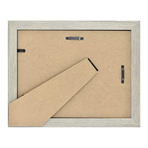 MCS Porta-retrato Studio Gallery 21 x 28 cm, madeira cinza, moldura retangular para fotos, pôsteres