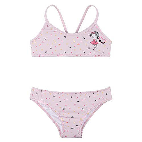 Maillot de bain fille rose 2 pièces ensemble été toutes tailles