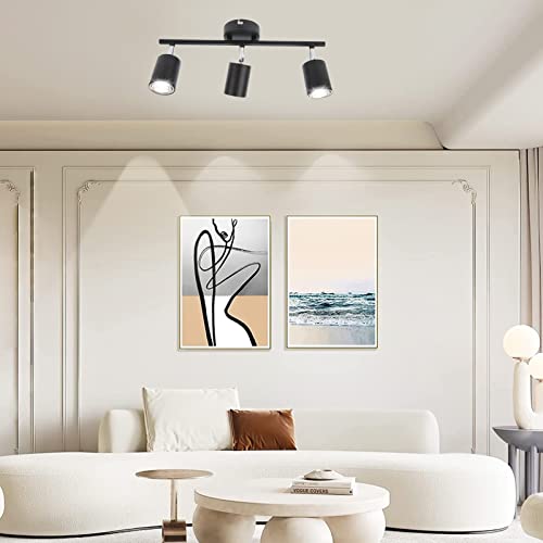 Airshi Kit d'éclairage sur Rail, 3 Têtes Kit d'éclairage sur Rail LED Rotatif à 90 Degrés Bras de 15,9 Pouces 85‑265V pour Cuisine – vue 2