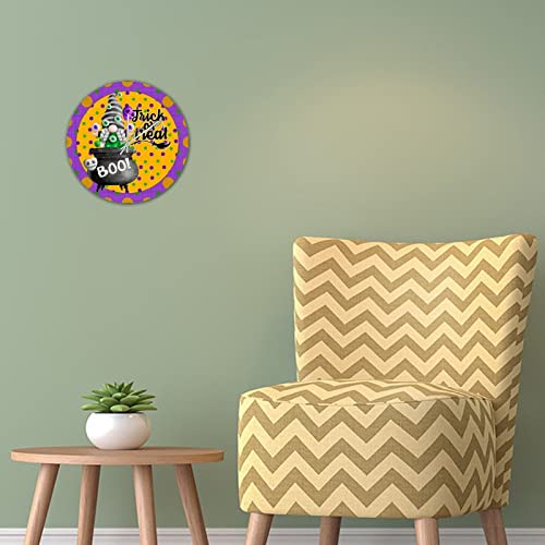Horloge Trick or Treat en bois d'Halloween, idee cadeau originale pour la maison