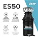 InSinkErator Essentials ES50 Kitchen Garbage Disposal with Power Cord, 1/2 HP Motor Continuous Feed Food Waste Disposer, ES50 W/C