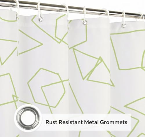 Rideau de douche en tissu polyester géométrique haut de gamme 150x200 lavable - 5